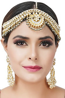 Gold Plated Kundan Polki Mathapatti