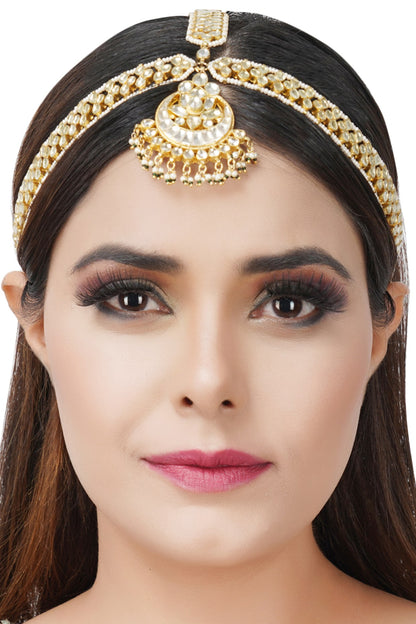 Gold Plated Kundan Mathapatti