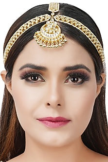 Gold Plated Kundan Mathapatti