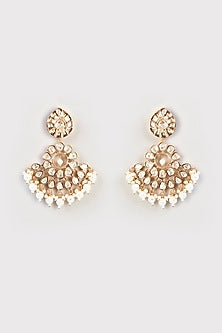 Gold Finish Kundan Polki Necklace Set