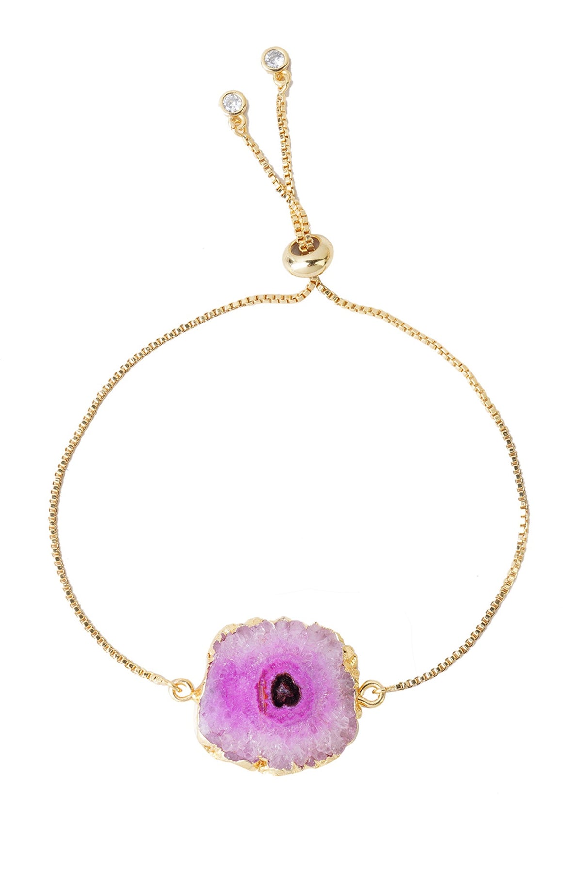 Gold Finish Agate Bracelet Rakhi