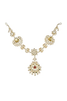 Gold Plated Kundan Polki Matha Patti