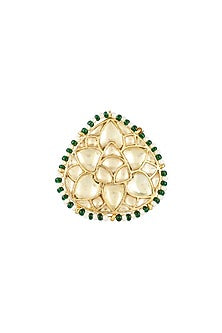Gold Plated Kundan Polki Ring