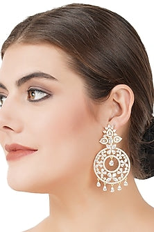 Gold Finish Diamond Earrings