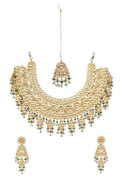 Gold Plated Pearl Necklace Set