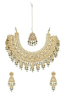 Gold Plated Pearl Necklace Set