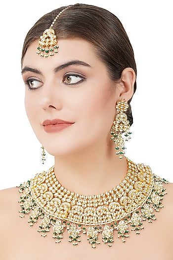 Gold Plated Pearl Necklace Set