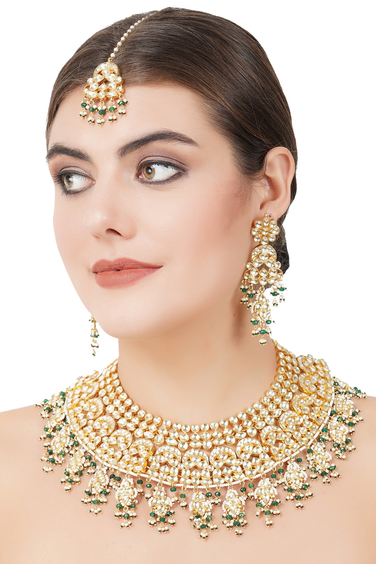 Gold Plated Pearl Necklace Set