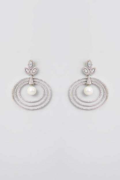 Gold Finish Kundan Polki Chandbali Earrings
