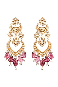 Gold Plated Pearl Chandelier Earrings