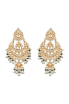 Gold Plated Pearl Chandbali Earrings