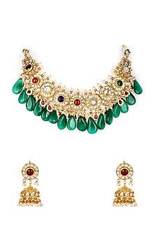 Gold Plated Necklace Set With Pearl