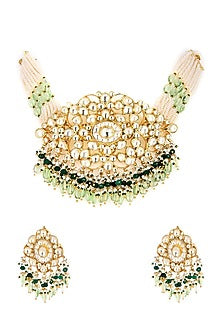 Gold Plated Kundan Choker Necklace Set