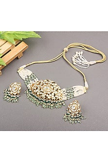 Gold Plated Kundan Choker Necklace Set