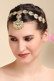 Gold Plated Pearl Matha Patti