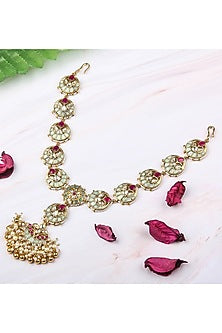 Gold Plated Pearl Matha Patti