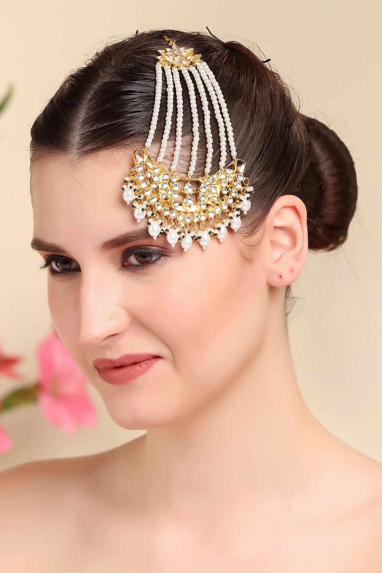 Gold Plated Kundan Polki Passa