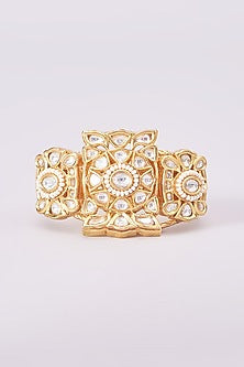 Gold Plated Kundan Polki Bangle