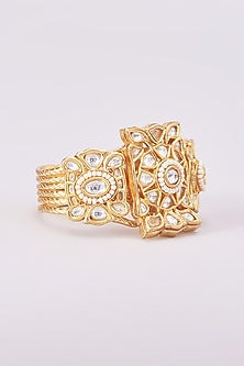 Gold Plated Kundan Polki Bangle