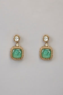 Two Tone Finish Kundan Polki & Beaded Necklace Set