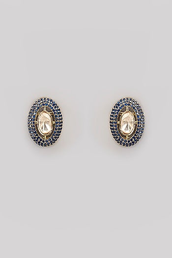 Two Tone Finish Kundan Polki & Beaded Necklace Set