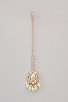 Two Tone Finish Kundan Polki & Beaded Necklace Set