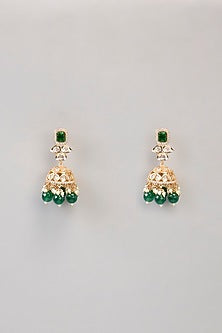 Two Tone Finish Kundan Polki & Beaded Necklace Set