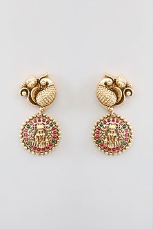 Gold Finish Kundan Polki & Beaded Necklace Set