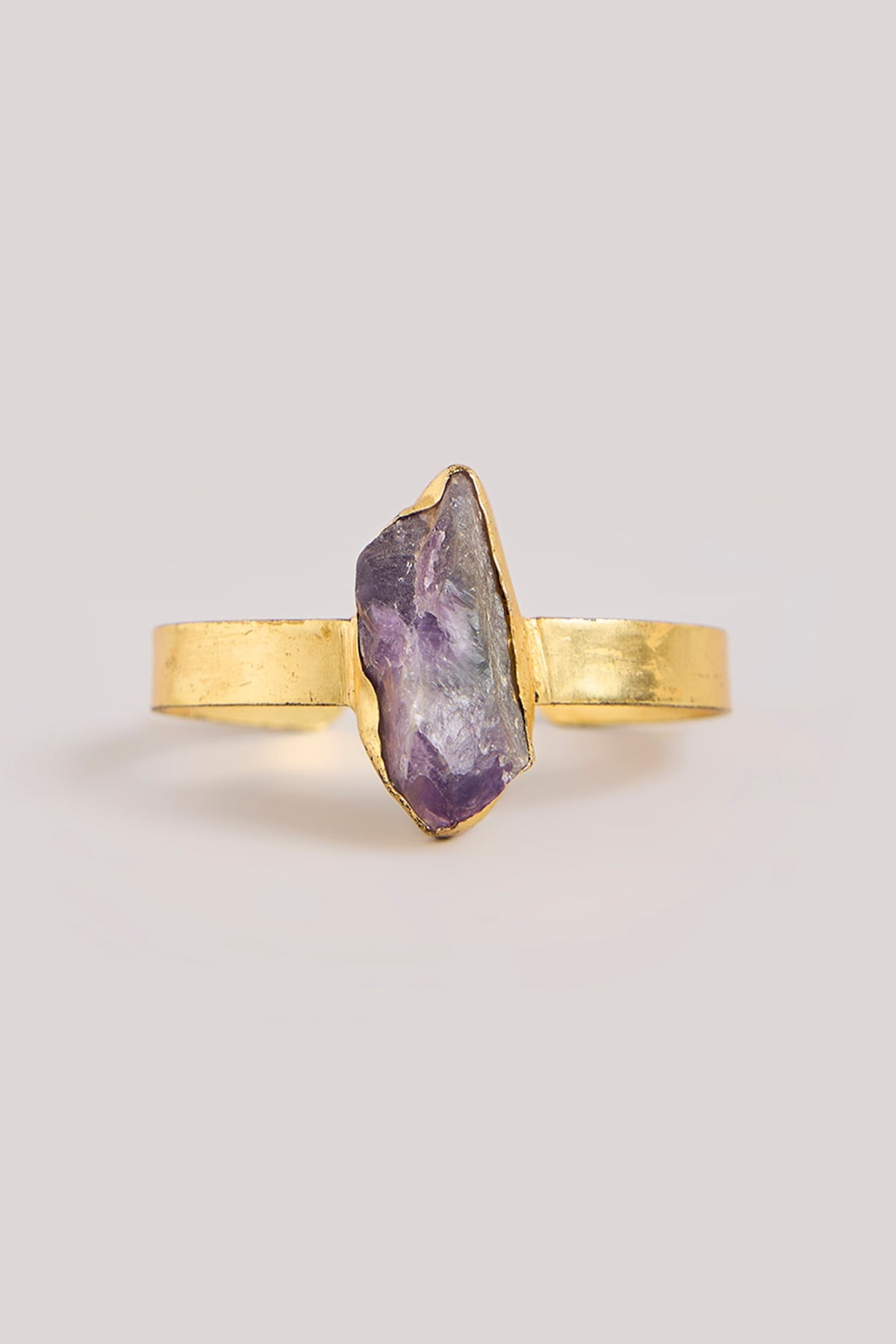 Gold Finish Purple Stone Ring