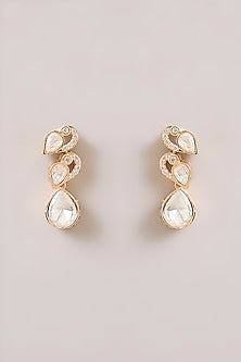 Gold Finish Marquise-Cut Crystal Necklace Set