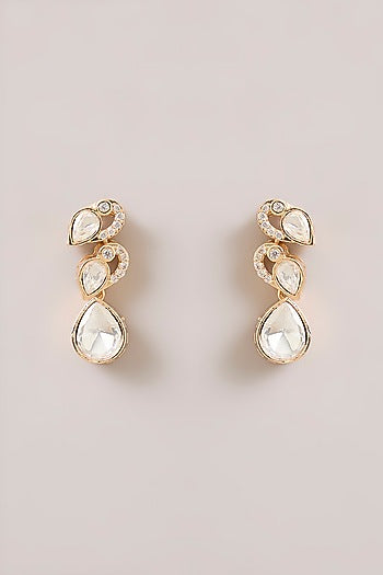 Gold Finish Marquise-Cut Crystal Necklace Set