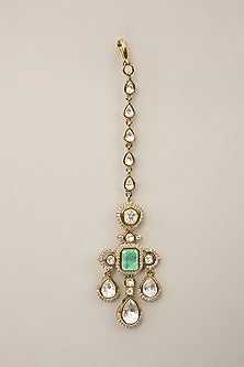 White Rhodium Finish Zircon & Blue Stone Necklace Set