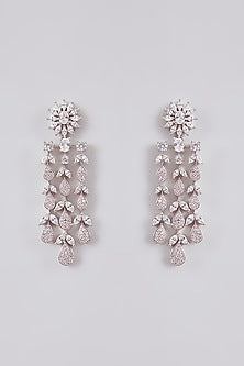 Silver Finish Crystal Necklace Set