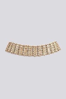 Silver Finish Crystal Choker Necklace Set