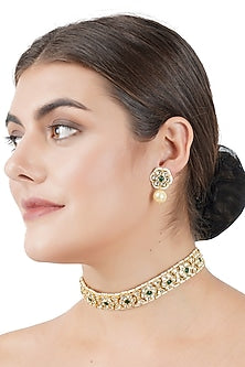 Gold Plated Choker Necklace Set
