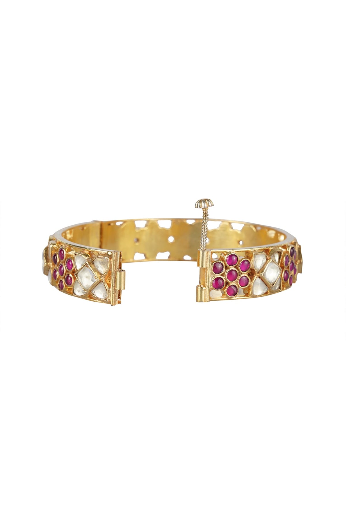 Gold Plated Kundan Bangles
