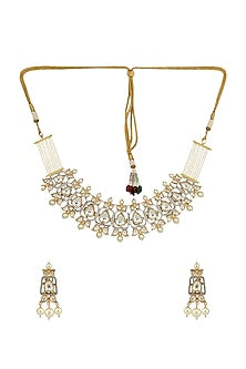 Gold Plated Pearl Necklace Set