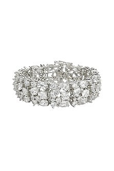 Silver Finish Diamond Bracelet