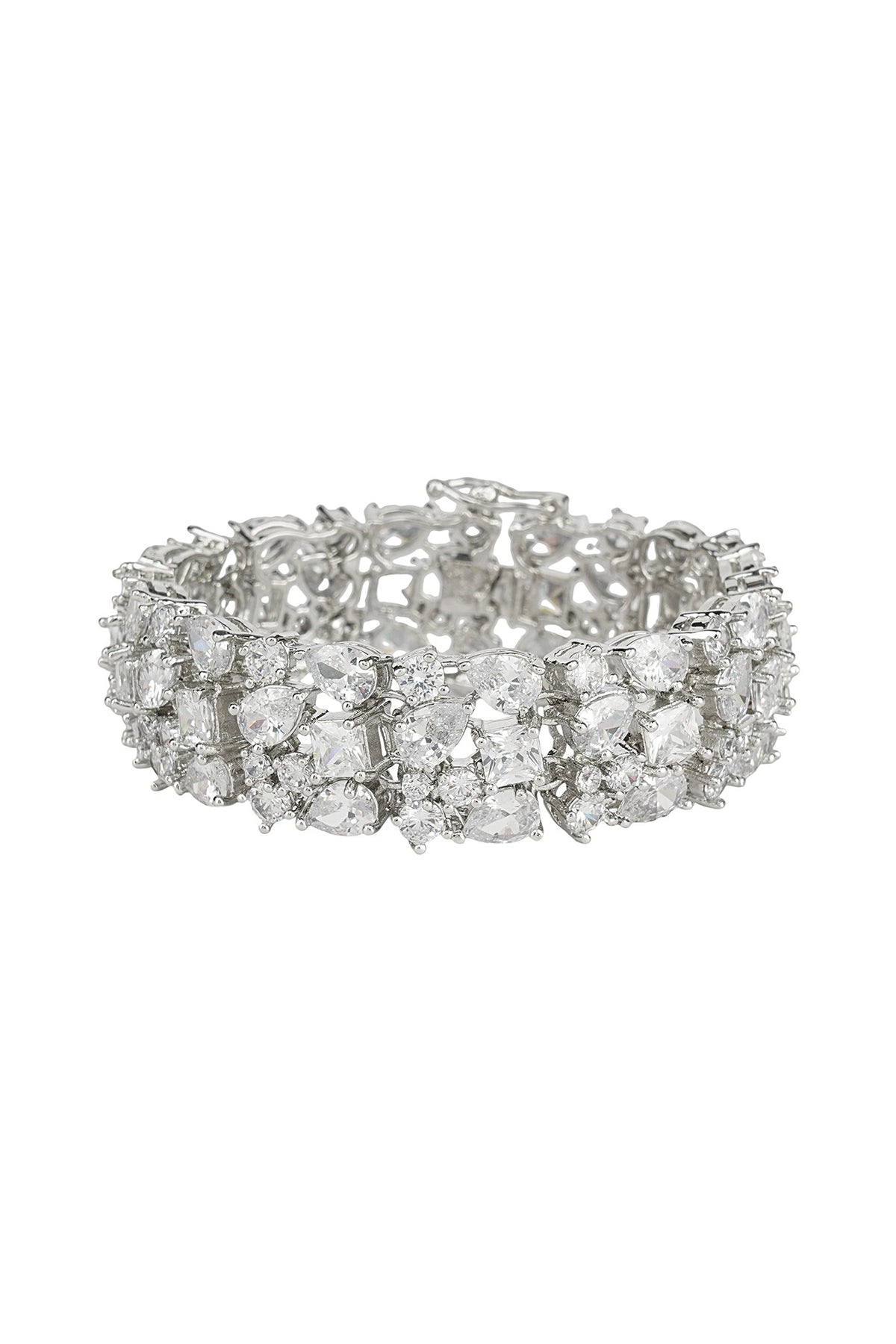 Silver Finish Diamond Bracelet