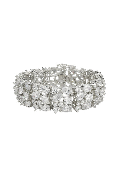 Silver Finish Diamond Bracelet