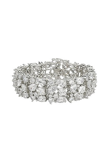 Silver Finish Diamond Bracelet