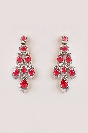 Two-Tone Finish Kundan Polki & Red Stone Necklace Set