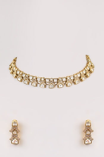 Two-Tone Finish Necklace Set