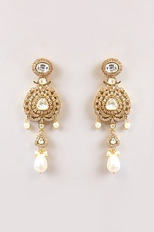 Two-Tone Finish Pearl Necklace Set