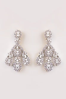 White Finish Kundan Polki Necklace Set