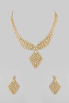 Gold Finish Zircon Necklace Set