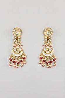 Gold Finish Kundan Polki Necklace Set
