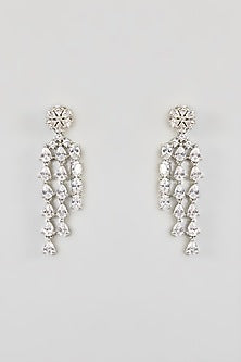 White Finish Zircon Necklace Set