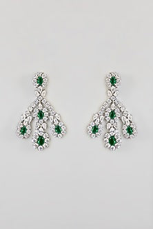 White Finish Zircon Necklace Set
