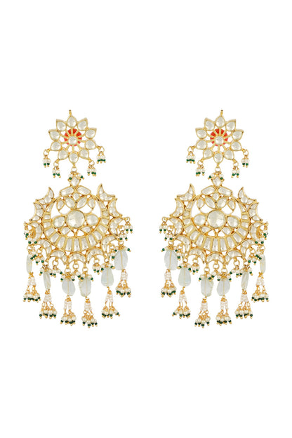 Gold Plated Kundan Chandbali Earrings